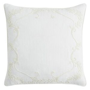 Sferra Cressia Handcrafted Decorative Pillow Ivory 20 x 20